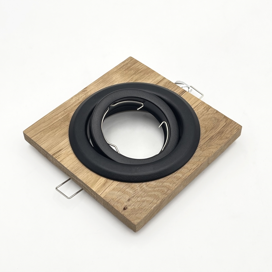 Recessed ceiling light TOBBY 1xGU10/20W/230V 11.5x11.5 cm oak/black