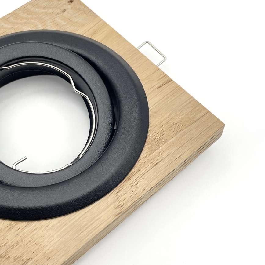 Recessed ceiling light TOBBY 1xGU10/20W/230V 11.5x11.5 cm oak/black