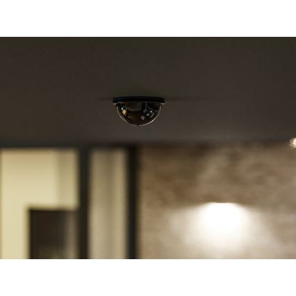 Recessed 360° motion and dusk sensor 1200W/230V IP54 black