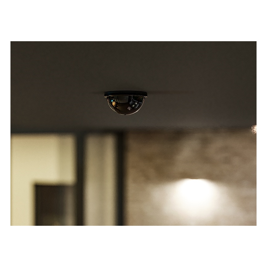 Recessed 360° motion and dusk sensor 1200W/230V IP54 black