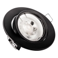 Recessed downlight 1x GU10/MR16 10W 230V Ø 9 cm black