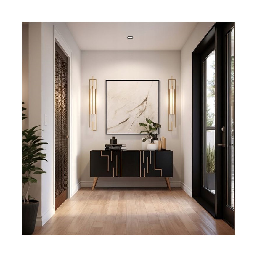 Recessed downlight 1x GU10/MR16 10W 230V Ø 9 cm black