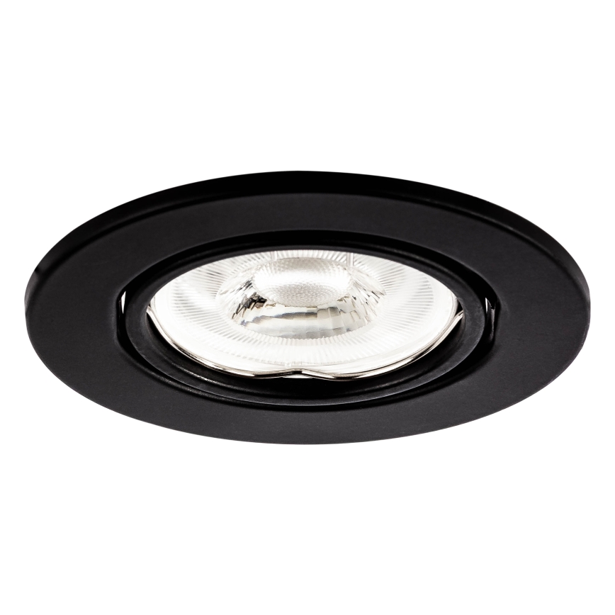 Recessed downlight 1x GU10/MR16 10W 230V Ø 9 cm black