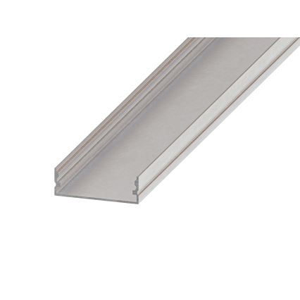 Recessed LED strip profile 1 m, silver/white