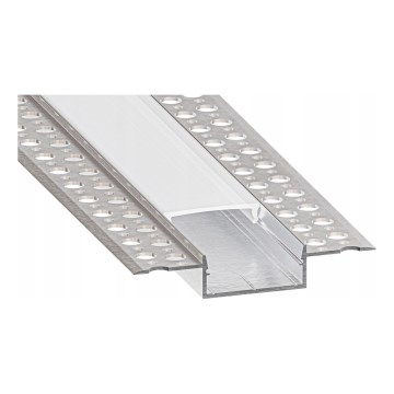 Recessed LED strip profile 1 m silver/white