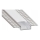 Recessed LED strip profile 1 m silver/white