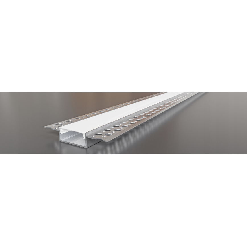 Recessed LED strip profile 1 m silver/white