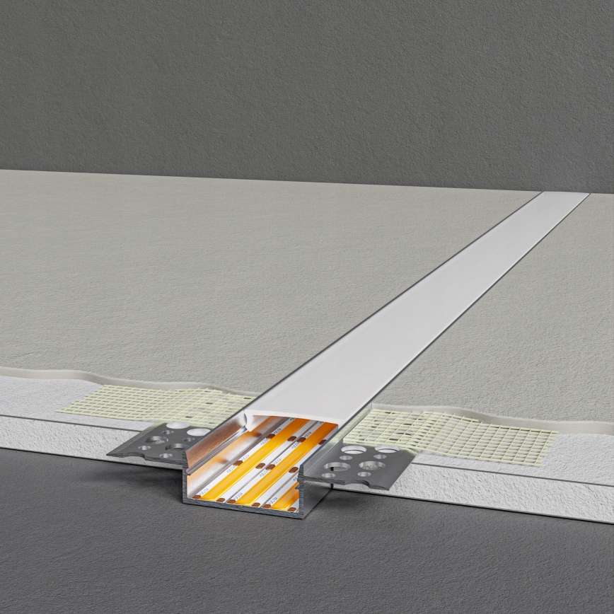 Recessed LED strip profile 1 m silver/white