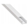 Recessed LED strip profile, 1 m, white