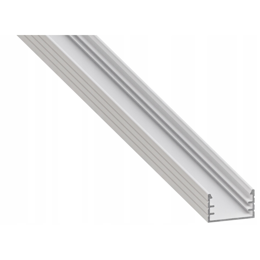Recessed LED strip profile, 1 m, white