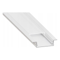 Recessed LED strip profile, 1 m, white