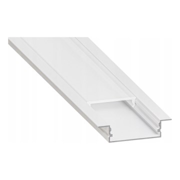 Recessed LED strip profile, 1 m, white