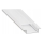 Recessed LED strip profile, 1 m, white