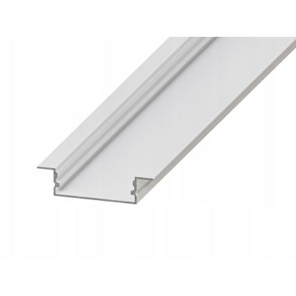 Recessed LED strip profile, 1 m, white