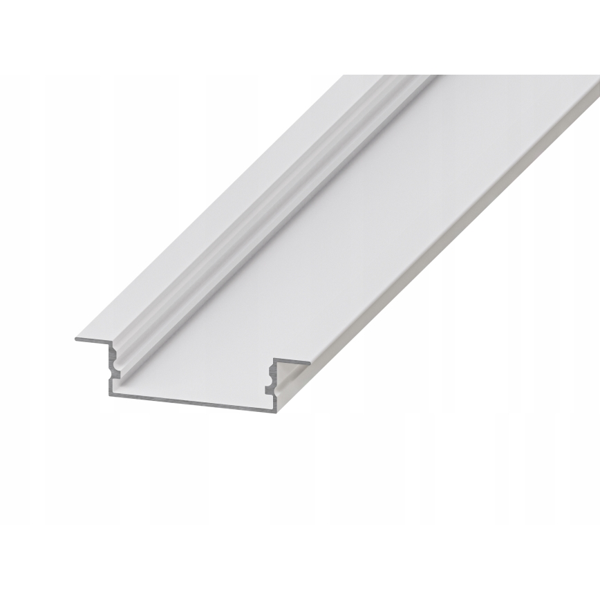Recessed LED strip profile, 1 m, white
