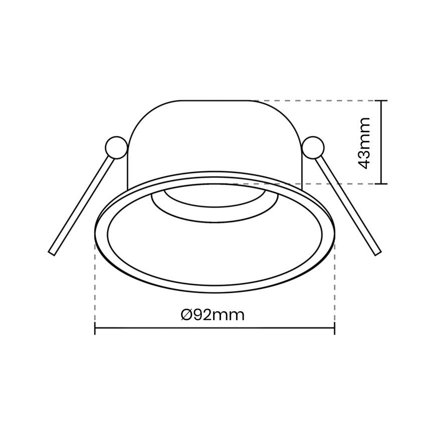 Recessed light EYE 1xGU10/25W/230V round black