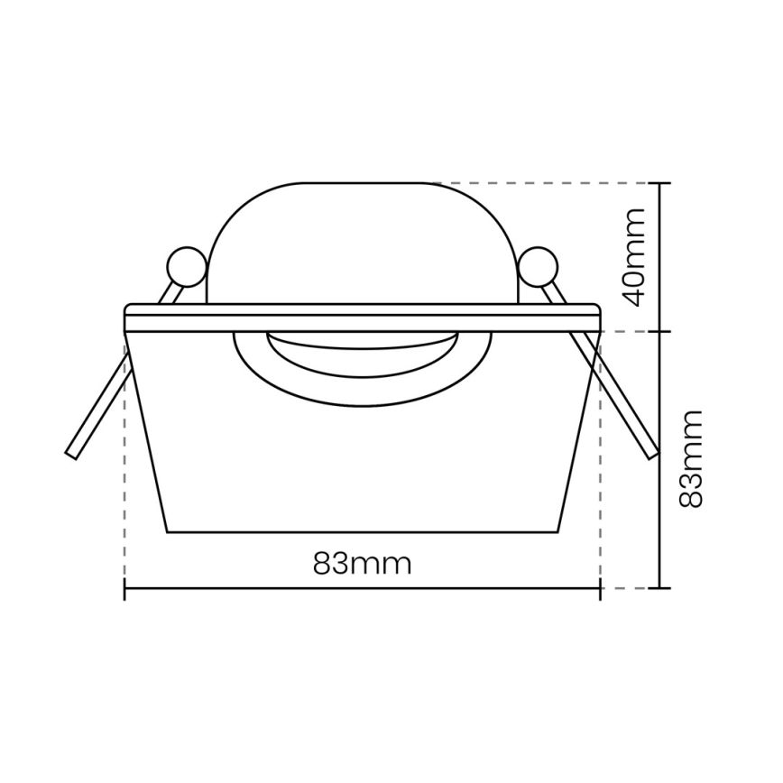 Recessed light EYE 1xGU10/25W/230V square white