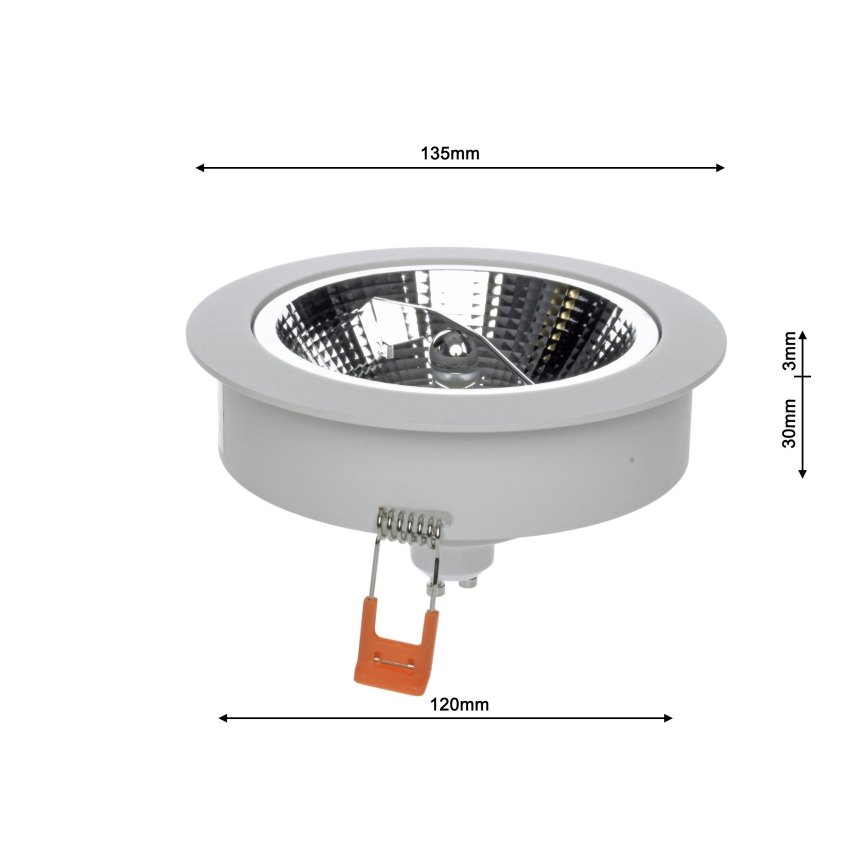 Recessed light REDONDO 1xAR111 - GU10/25W/230V