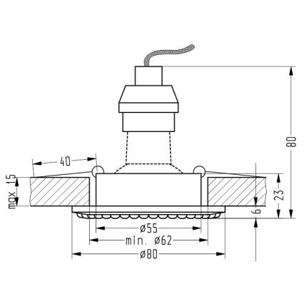 Recessed light SOC 1xGU10/50W/230V