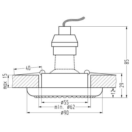 Recessed light SOC 1xGU10/50W/230V