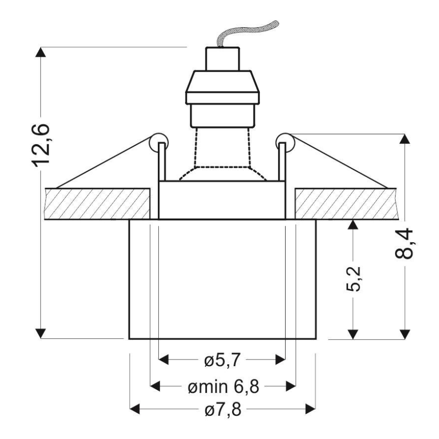 Recessed spotlight TUBA 1xGU10/50W/230V