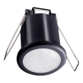 Recessed motion sensor PIR 360° 400W/230V black