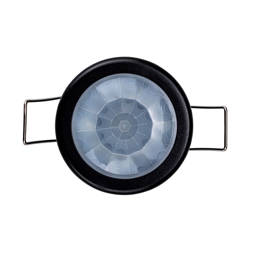 Recessed motion sensor PIR 360° 400W/230V black