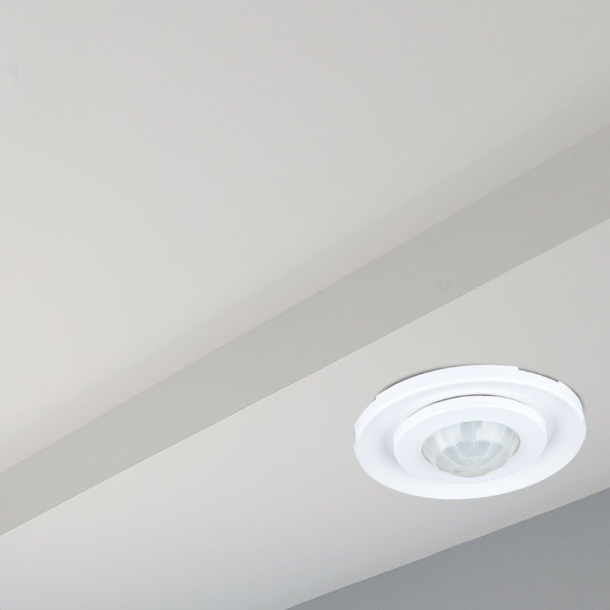 Recessed motion sensor PIR 360° 400W/230V white
