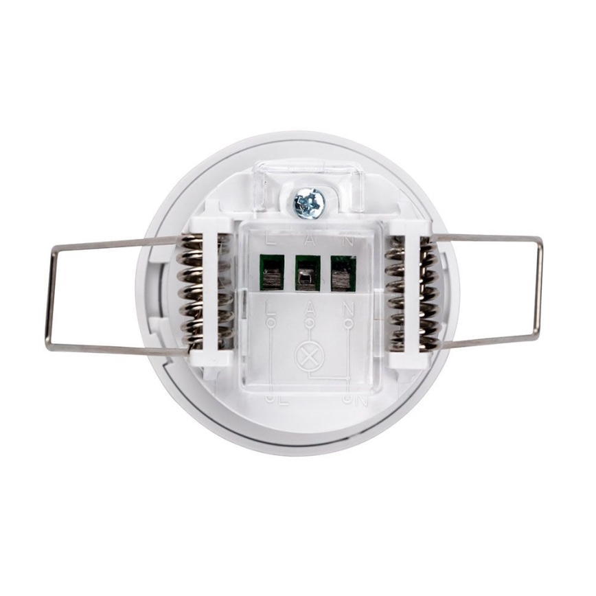 Recessed motion sensor PIR 360° 400W/230V white