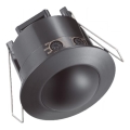 Recessed motion sensor PIR 360° 500W/230V black