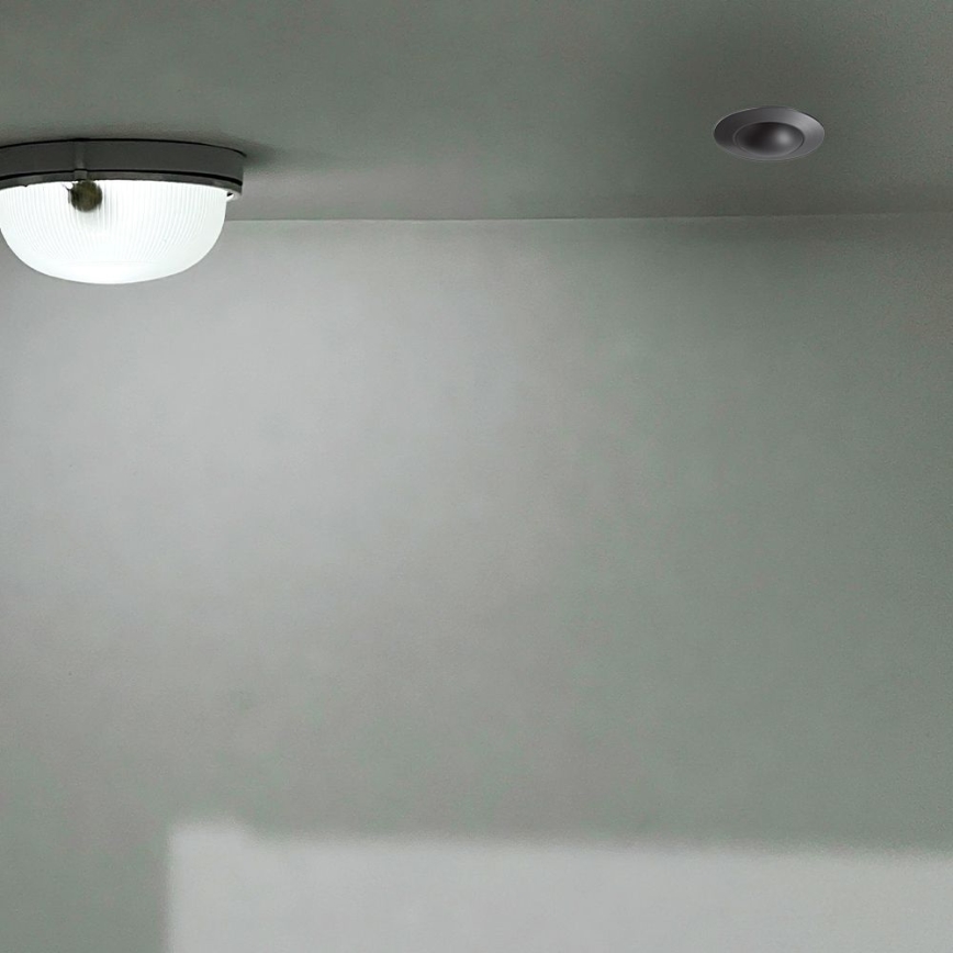 Recessed motion sensor PIR 360° 500W/230V black