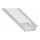 Recessed mounting profile for LED strips, 1 m, silver/white