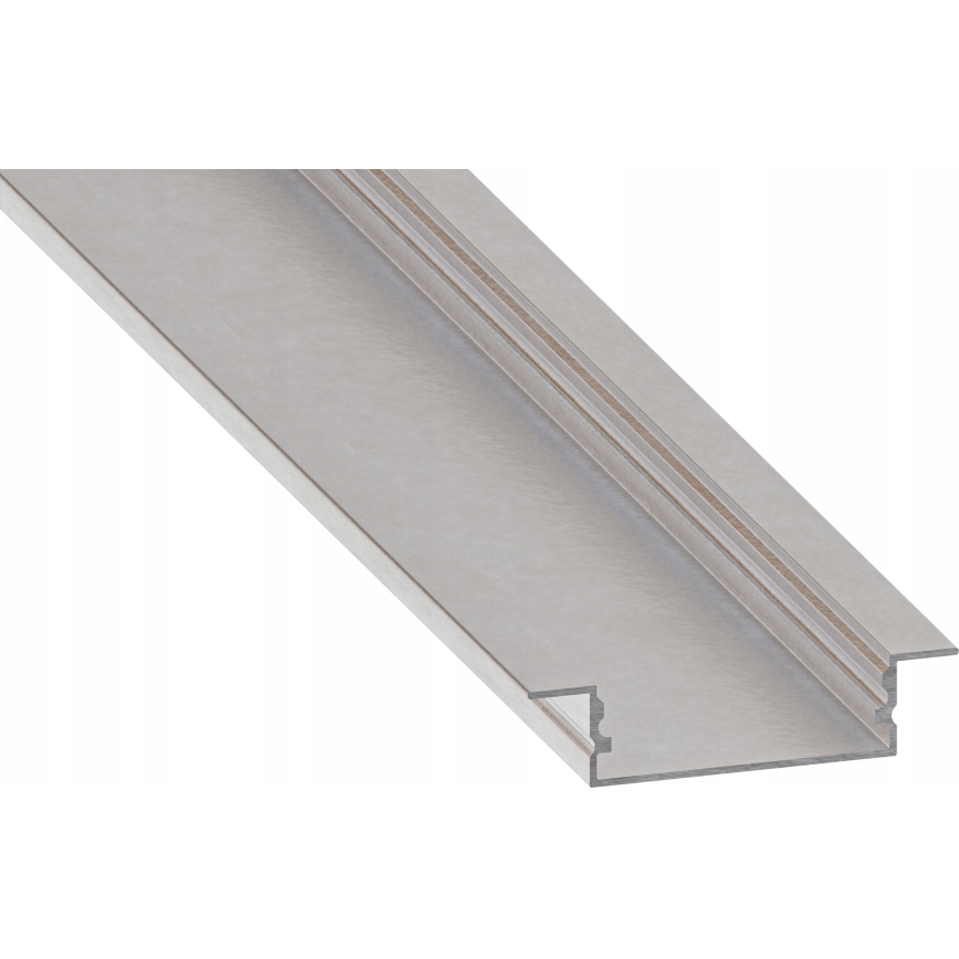 Recessed mounting profile for LED strips, 1 m, silver/white