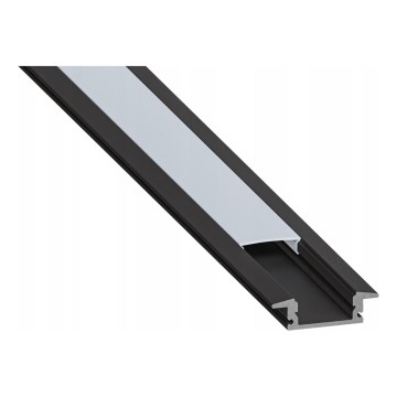 Recessed profile for LED strips 1 m black/white