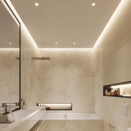 Recessed profile for LED strips 1 m black/white