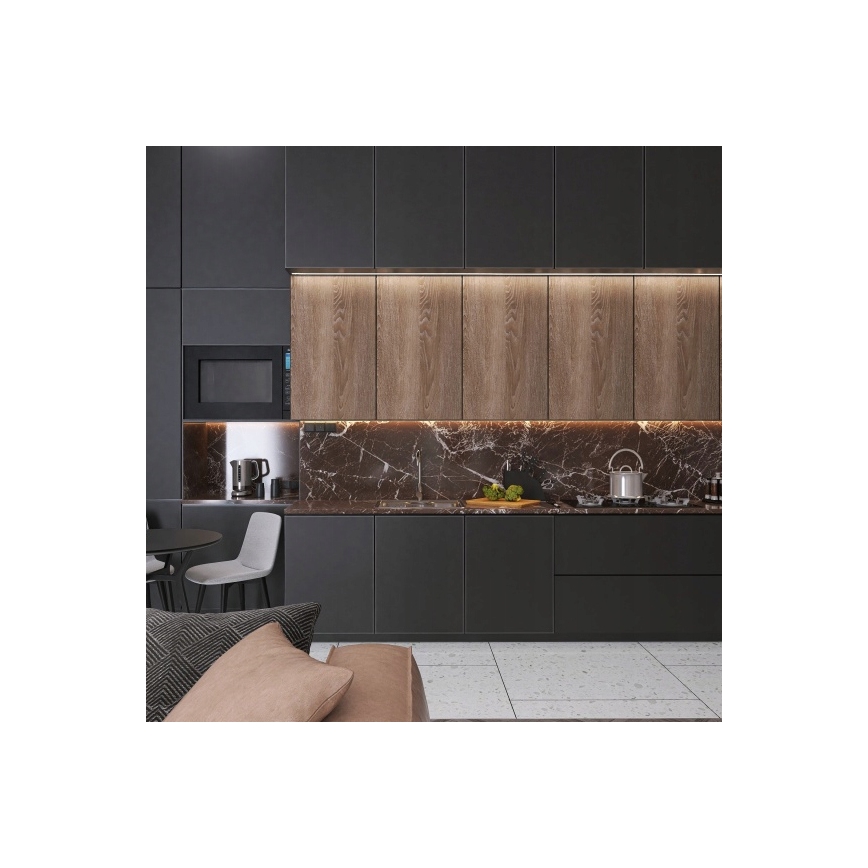 Recessed profile for LED strips 1 m black/white