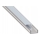 Recessed profile for LED strips, 1 m, silver/white