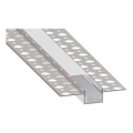 Recessed profile for LED strips 1 m silver/white