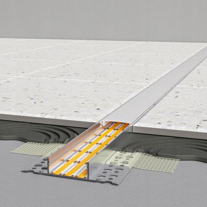 Recessed profile for LED strips, 1 m, silver/white