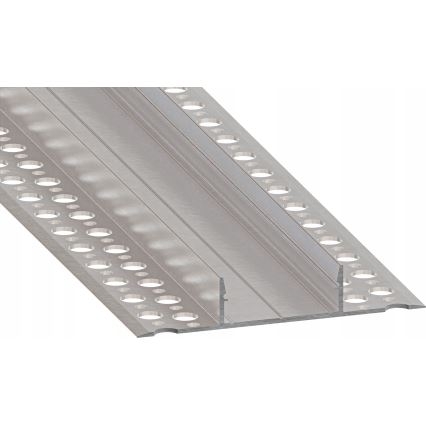 Recessed profile for LED strips, 1 m, silver/white