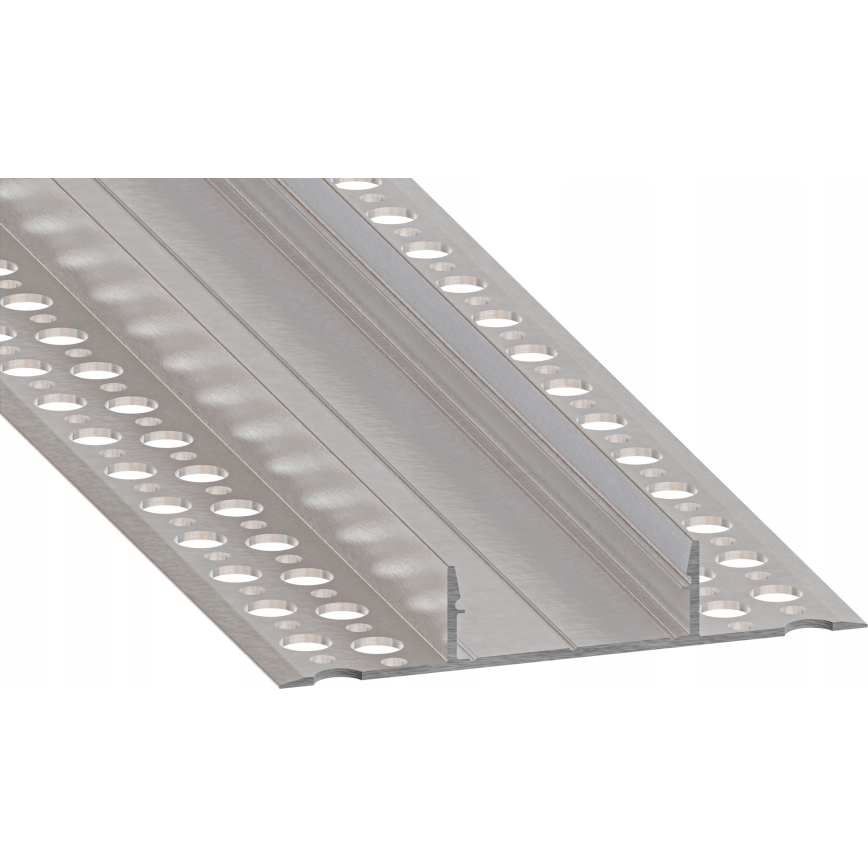 Recessed profile for LED strips, 1 m, silver/white