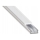 Recessed profile for LED strips, 1 m, silver/white