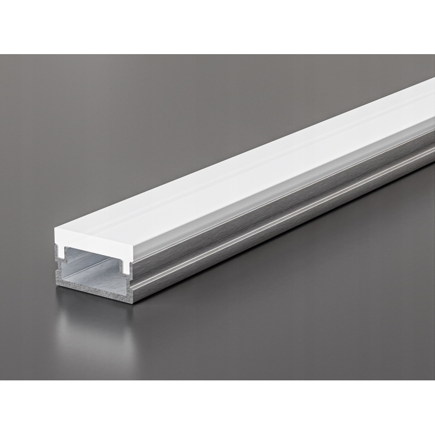 Recessed profile for LED strips, 1 m, silver/white