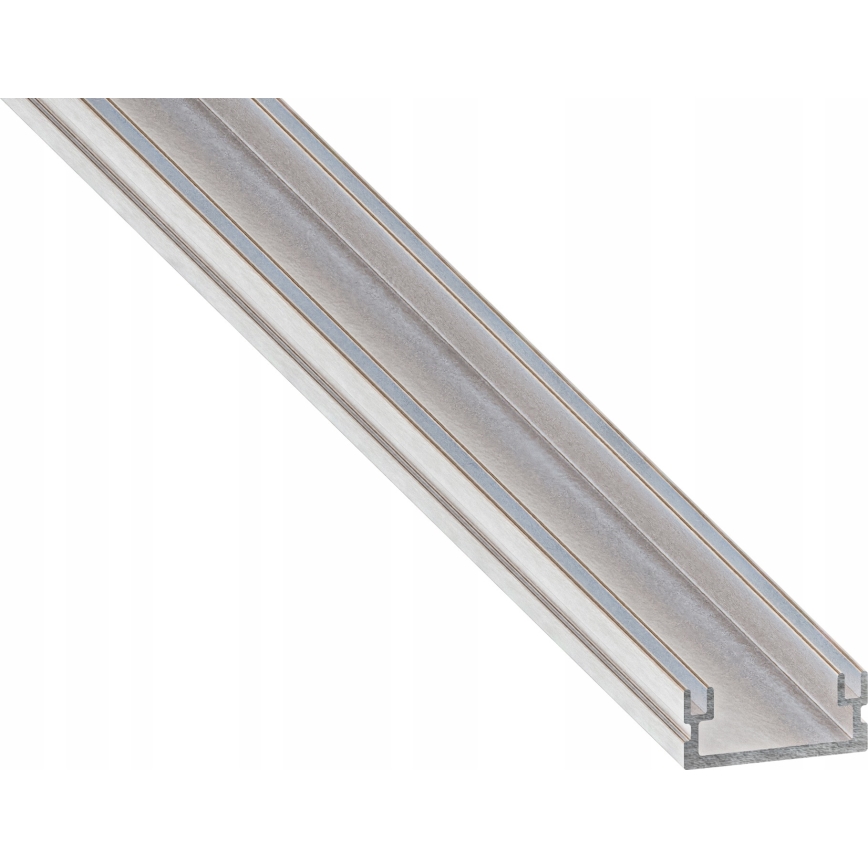 Recessed profile for LED strips, 1 m, silver/white