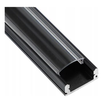 Recessed profile for LED strips — 1 m, black/clear