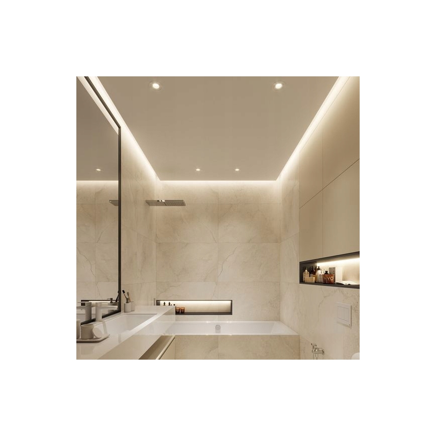 Recessed profile for LED strips — 1 m, black/clear
