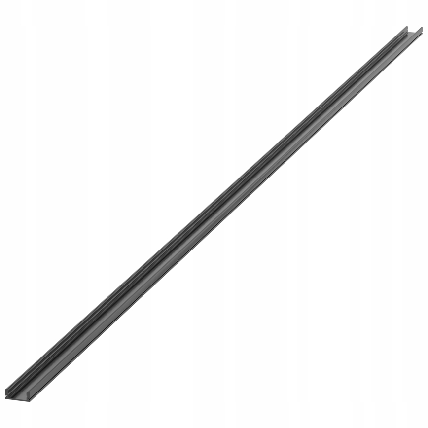 Recessed profile for LED strips — 1 m, black/clear