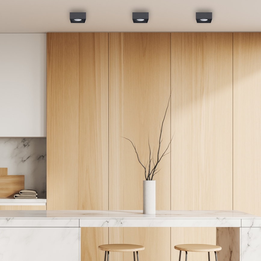 Recessed spotlight BALI 1xGU5,3/MR16/25W/12V square black