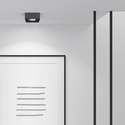 Recessed spotlight BALI 1xGU5,3/MR16/25W/12V square black
