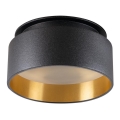 Recessed spotlight GOVIK GU10/10W black/gold